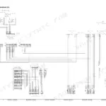 Komatsu PC400-7, PC400LC-7, PC450-7, PC450LC-7 electrical circuit diagram showing emergency switches and AC control panel wiring.