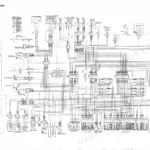 Komatsu PC50UU-2 electric circuit diagram showing wiring for cab components, fuse box, sensors, and 4-system controller.