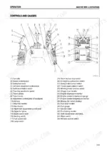 komatsu-pc78us-6-hydraulic-excavator-operation-maintenance-manual-seam044602t-controls-56.webp Komatsu PC78US-6 controls and gauges diagram showing operator levers, switches, and machine monitor display functions.