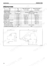 komatsu-pc78us-6-hydraulic-excavator-operation-maintenance-manual-seam044602t-specs-261.webp Komatsu PC78US-6 specifications table and dimension diagram for steel and road liner shoe configurations.