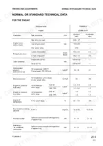 komatsu-pc80mr-3-hydraulic-excavator-shop-manual-webm008601-specs-111.webp Komatsu PC80MR-3 engine technical data table including engine speed, valve clearance, compression, and oil pressure specifications.