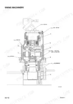 komatsu-pc95r-2-hydraulic-excavator-shop-manual-torque-38.webp Komatsu PC95R-2 swing machinery exploded view diagram with torque specifications for assembly bolts and components.