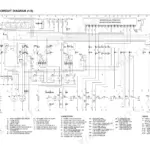 Komatsu PC95R-2 electrical circuit diagram showing wiring connections, components, connectors, and fuse list.