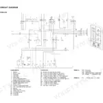 Komatsu PW95-1 electrical circuit diagram for starting and engine line, including component list, connectors, and fuse identification.