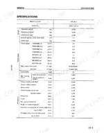 komatsu-wa180-3-wheel-loader-shop-manual-sebm005802-specs-26.webp Komatsu WA180-3 specifications table listing weight, travel speed, performance, and dimensions for serial 50001 and up.