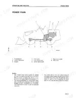 komatsu-wa180-3-wheel-loader-shop-manual-sebm005802-system-diagram-34.webp Komatsu WA180-3 power train system diagram showing engine, transmission, torque converter, and drive shafts components.