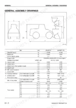 komatsu-wa250-5h-wa250pt-5h-wheel-loader-shop-manual-vebm230102-specs-28.webp Komatsu WA250-5H, WA250PT-5H general assembly drawing with dimensions and technical specifications table for weight, load, and speed.