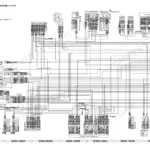 Komatsu WA250-5H, WA250PT-5H electrical circuit diagram 1/4 showing cab harness, wiper motor, and monitor panel controller wiring.