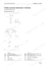 Komatsu WA420-3 emergency steering wiring diagram with component list for relays, sensors, and pump motor.