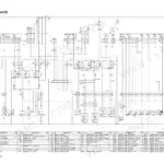 Komatsu WA65-5, WA70-5, WA80-5 wiring diagram 1/5 showing electrical components, relays, sensors, and connector index table.