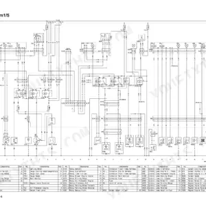 Komatsu WA65-5, WA70-5, WA80-5 wiring diagram 1/5 showing electrical components, relays, sensors, and connector index table.