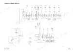 komatsu-wb140-2-wb150-2-backhoe-loader-shop-manual-webm001102-hydraulic-58.webp Komatsu WB140-2, WB150-2 hydraulic circuit diagram showing control valves, outriggers, boom, bucket, and arm cylinder systems.