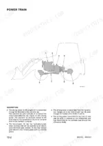 komatsu-wb140-2-wb150-2-backhoe-loader-shop-manual-webm001102-system-diagram-19.webp Komatsu WB140-2, WB150-2 power train system diagram showing engine, transmission, axles, and drive shafts with component labels.