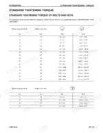 komatsu-wb146-5-backhoe-loader-shop-manual-cebm016503-torque-19.webp Komatsu WB146-5 standard tightening torque table for bolts and nuts, listing thread diameters, widths, Nm, and lbf ft values.