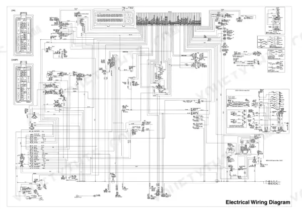 kubota-kx057-4-u55-u55-4-excavator-service-manual-ry911-20510-wiring-738.webp Kubota KX057-4, U55-4 electrical wiring diagram showing cab and canopy harness connections and fuse box layout.