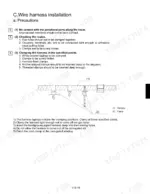 kubota-kx36-3-kx41-3s-kx41-3v-excavator-service-manual-97899-60860-wiring-465.webp Kubota KX36-3, KX41-3S, KX41-3V wire harness installation precautions and clamping diagram showing harness and clamp positions.