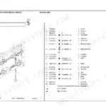 Landini 50, 8550 exploded view parts diagram and table for the engine rocker arm assembly including shafts, springs, and tappets.