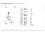 landini-50-8550-tractor-parts-catalog-3301504m3-engine-parts-4.webp Landini 50, 8550 exploded view of crankshaft, flywheel, and piston assembly with corresponding parts list table.