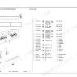 Landini 500, 8500 exploded view diagram and parts list for engine rocker arm assembly, valves, springs, and seals.