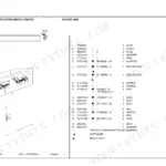 Landini 6830 parts catalog page showing an exploded view diagram and parts list for the engine rocker arm assembly.