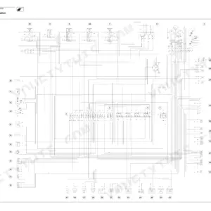Landini Trekker 70-100 main electrical system wiring diagram showing fuses, relays, and components.