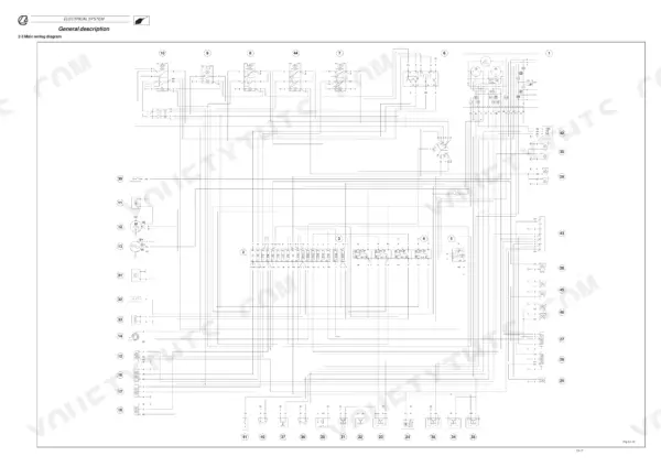 landini-70-variants-trekker-tractor-service-training-3662270m2-wiring-310.webp Landini Trekker 70-100 main electrical system wiring diagram showing fuses, relays, and components.