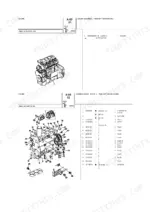 Landini Atlas 100 exploded view of 1004-40T engine assembly and cylinder block parts list.