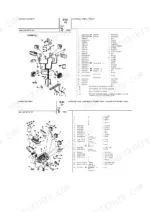 Landini Atlas 100 parts catalog showing front electrical wiring and instrument panel diagrams.