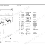 Landini C6500 exploded view diagram and parts list for rocker arm assembly, valves, springs, and cylinder head components.