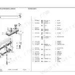 Landini C7830 exploded view of rocker shaft assembly, valve cover, and associated engine components with parts list.