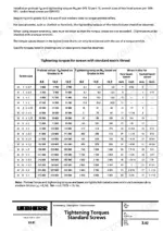 liebherr-l551-wheel-loader-service-manual-8145009-torque-21.webp Liebherr L551 service manual table of standard metric screw tightening torques, preload values, and wrench sizes for grades 8.8, 10.9, 12.9.