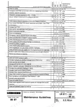 liebherr-lr-611-lr-621-lr-631-lr-641-crawler-loader-service-manual-maintenance-129.webp Liebherr LR 611, LR 621, LR 631, LR 641 maintenance schedule table for Daimler-Benz OM 352 engine and hydraulic system.
