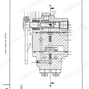 Liebherr PR 721, PR 731, PR 741 service manual Figure 5 cross-section diagram of the hydraulic load limiting valve.