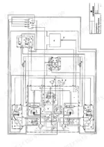 liebherr-pr-721-pr-731-pr-741-crawler-dozers-service-manual-hydraulic-45.webp Liebherr PR 721, PR 731, PR 741 travelling hydraulic system schematic diagram showing pumps, motors, and control valves.