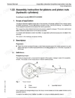 liebherr-r-914-c-r-924-c-hydraulic-excavator-service-training-procedures-29.webp Liebherr R 914 C, R 924 C service manual assembly instructions for hydraulic cylinder pistons and piston nuts with torque diagram.