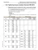 liebherr-r-914-c-r-924-c-hydraulic-excavator-service-training-torque-23.webp Liebherr R 914 C, R 924 C service manual table for metric coarse and fine thread tightening torques WN 4037.