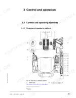 liebherr-r-922-hydraulic-excavator-operator-manual-11824095-controls-77.webp Liebherr R 922 operator platform diagram showing joystick controls, safety lever, and console operating elements.