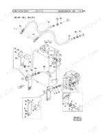 link-belt-160x2-hydraulic-excavator-parts-manual-2204-wiring-112.webp Link-Belt 160X2, 160X2 - EX exploded view of single acting circuit hydraulic lines, sump tank, and mounting brackets.