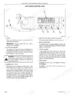 link-belt-225-spin-ace-hydraulic-crawler-excavator-operator-manual-1208-controls-42.webp Link-Belt 225 Spin Ace Tier III left-hand control arm diagram, horn, gate lock, and switch panel operations.