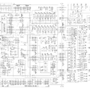 Link-Belt 235X3 excavator electrical schematic showing controllers, relays, sensors, and engine control unit wiring connections.