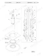 link-belt-350x2-excavator-parts-manual-2208-chassis-parts-30.webp Link-Belt 350X2 center joint exploded view diagram showing hydraulic swivel assembly, revolving frame, and lower frame components.