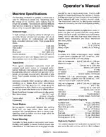 Link-Belt 4300 Q operator manual page showing machine specifications for undercarriage, track drive, swing, engine, and fluid capacities.