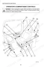 link-belt-460-lx-excavator-operator-manual-6-34490-controls-46.webp Link-Belt 460 LX operator compartment controls diagram showing numbered components for seat, pedals, and console layout.
