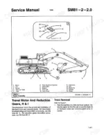 link-belt-5800-hydraulic-excavator-service-manual-837-procedures-5.webp Link-Belt 5800 Quantum track assembly diagram, parts list, and track removal procedure instructions.