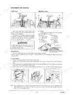 link-belt-ls-2800-hydraulic-excavator-operator-manual-wdl2802-5e-procedures-31.webp Link-Belt LS-2800 operator controls diagram for travel and operation levers, plus front window opening procedure instructions.