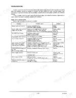 link-belt-ls-4300-hydraulic-excavator-operator-manual-f00056-1092-troubleshooting-103.webp Link-Belt LS-4300 troubleshooting table for engine and auxiliary parts, listing common problems, probable causes, and solutions.