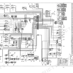 Link-Belt LS-4300 electric circuit wiring diagram with component list, switch connection tables, and wire color codes.