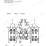 Manitou ASK 372, AS 372 KR central unit assembly diagram showing specific screw torque values in Nm for maintenance.