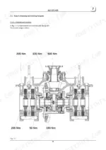 manitou-ask-372-planetary-drive-steer-axle-repair-manual-647372en-torque-42.webp Manitou ASK 372, AS 372 KR central unit assembly diagram showing specific screw torque values in Nm for maintenance.