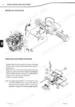 manitou-m-x-30-2-4-m-x-50-2-4-m-x-70-2-telehandler-repair-manual-647435en-procedures-97.webp Manitou M-X 30-2/4, M-X 50-2/4, M-X 70-2 brake control diagram and pedal adjustment procedure with component labels A-G.